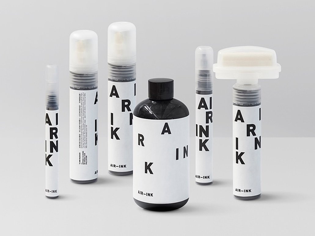 Ink for pens out of the exhaust fumes in Singapore